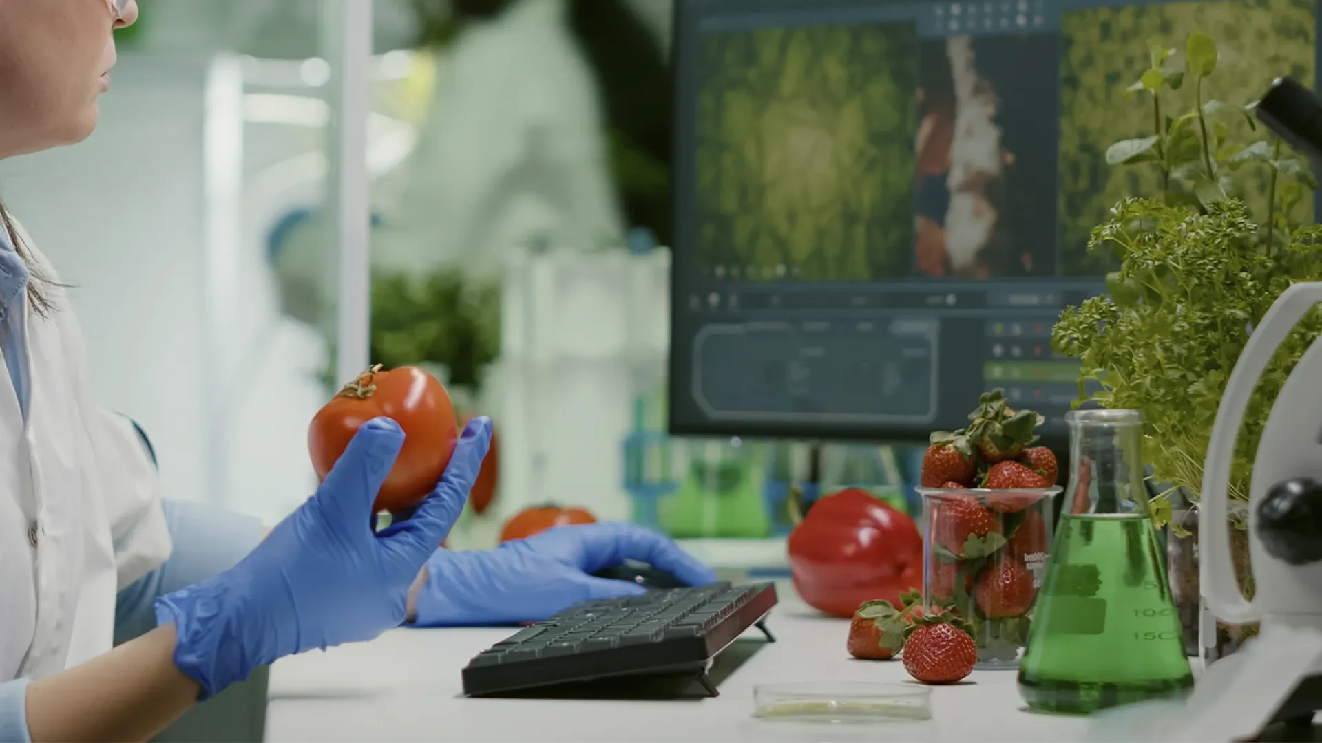 Laboratorista en su lugar de trabajo.
